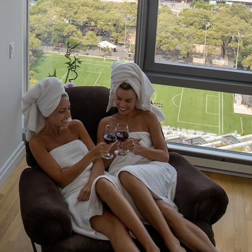 Mosobam Luxury Turkish Bath Sheets, 2 Pack, 35 x 70 in, 700 GSM, White