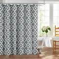Fabric Modern Extra Long Shower Curtains for Bathroom-Dark Grey and