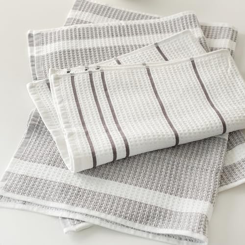Benson Mills Hilda Set of 3 Kitchen Towels (18” X 28”, Charcoal)