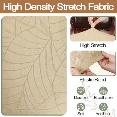 Seat Covers for Dining Room Table Chairs with Arms Covers, Beige