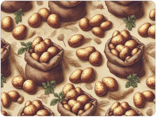 Set of 4 Cork Backed Placemat, Plant Design Kitchen and Dining Table