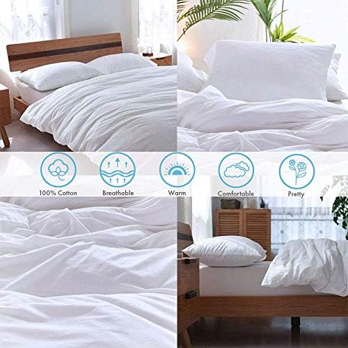 LinenEra 3 Pcs Taupe Plan Duvet Cover Set(1 PC Duvet + 2 Pillow Shams)