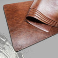 Classic Semi-Matte Brown Place Mats Wipeable, Vinyl Placemats Set of