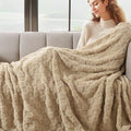David's Home Fleece Blanket King Size, Lightweight Soft Checkered