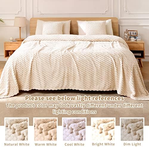 FY FIBER HOUSE Fleece Blanket King Size 300GSM Super Soft Plush Fuzzy
