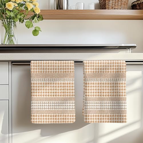 Farmhouse Stripe Kitchen Towels Set of 3, Absorbent Dish Towels for