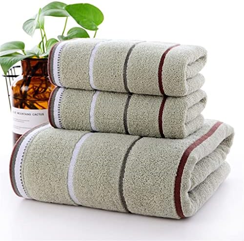 Cotton Three-Segment Striped Towel Bath Towel Set Absorbent Towel Bag