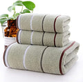 Cotton Three-Segment Striped Towel Bath Towel Set Absorbent Towel Bag
