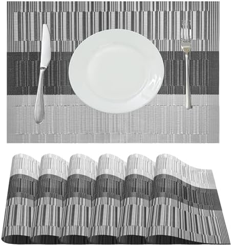 Table Placemats Dining Table Place Mats Set of 6 Heat Resistant