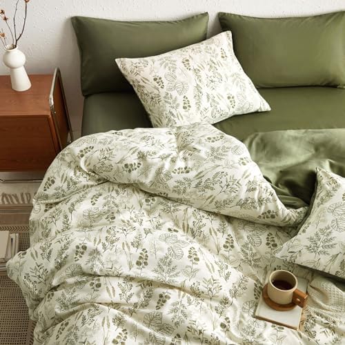 Wake In Cloud - Floral Duvet Cover Set, Botanical Vintage Flower