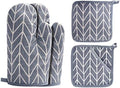 Oven Mitts and Potholders BBQ Gloves - Heat Resistant Non-Slip Cooking
