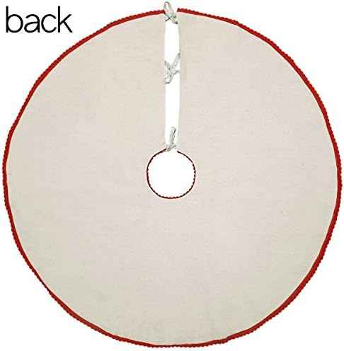 Grelucgo 21 Inch Embroidered Mini Christmas Tree Skirt