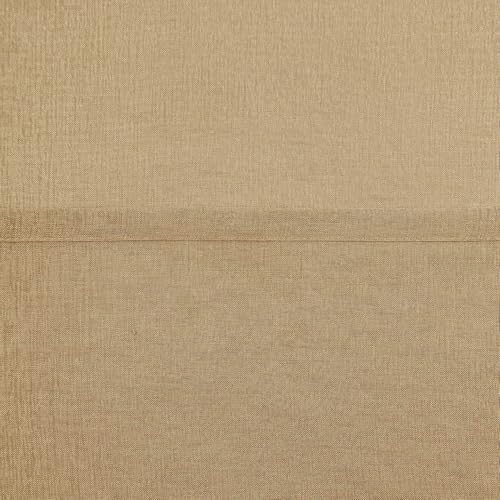 DWCN Taupe Sheer Curtains for Living Room Bedroom - Faux Linen Look