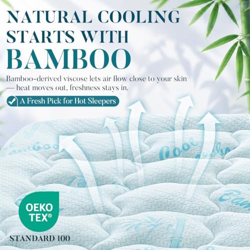 Queen Size Mattress Topper, Memory Foam Mattress Cover Protector