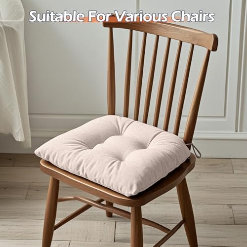 GYALAPERI Chair Cushions for Dining Chairs Set of 4, Tufted Chair Pads