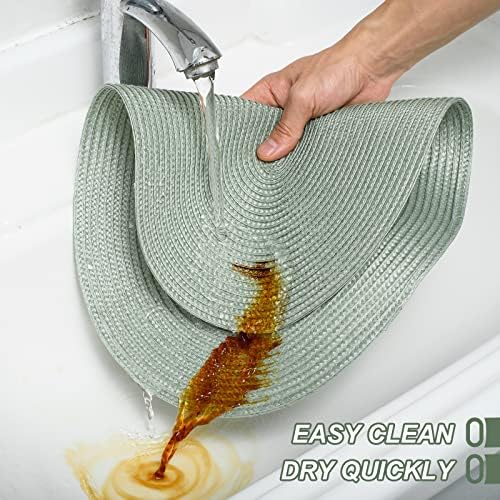 AHHFSMEI Placemats Set of 8 for Dining Table Washable Woven Non-Slip