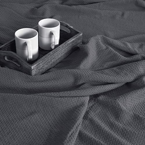 BOUTIQUO 100% Cotton Bed Blanket, Breathable Thermal Blanket King