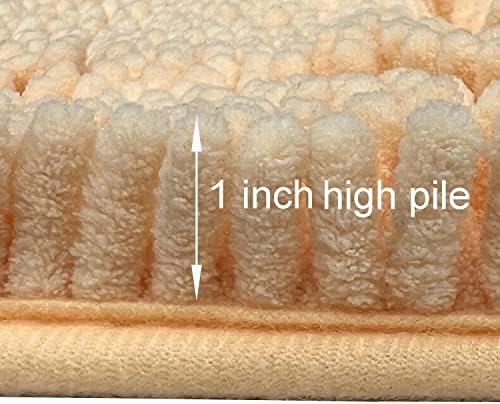 Bathroom Set 3-Piece Non-Slip Bath Mat Set, Ultra Soft Chenille Bath
