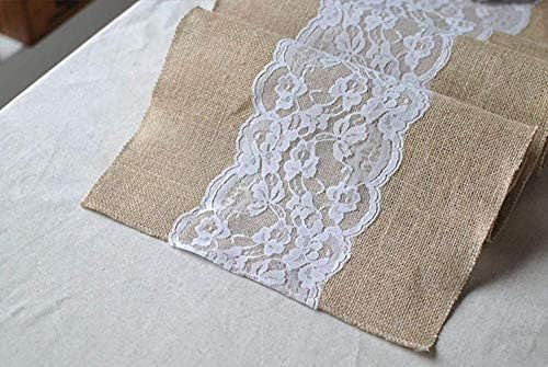 Fabric Table Runner Simple Solid Color with Lace Table Runners for