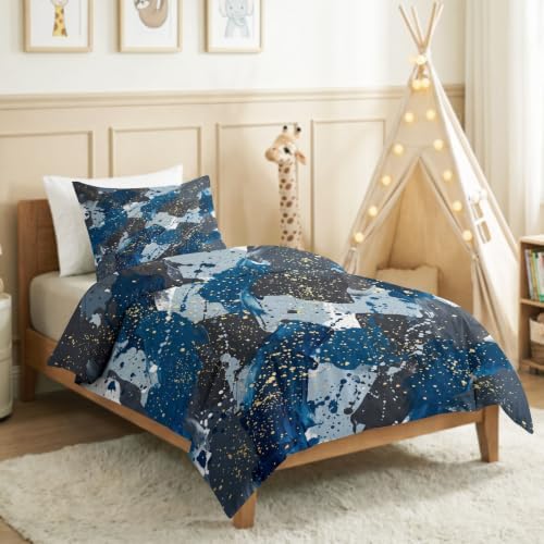 King Duvet Cover Set Soft Microfiber Abstract Ink Splash