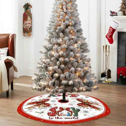 Joy to The World Christmas Tree Skirt