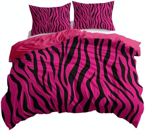 California King Duvet Cover Set Animal Texture Zebra Stripes Soft