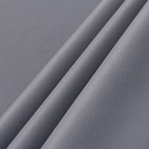 sancua 2 Pack Light Grey Tablecloths 60x120 Inch for 8 Feet Rectangle