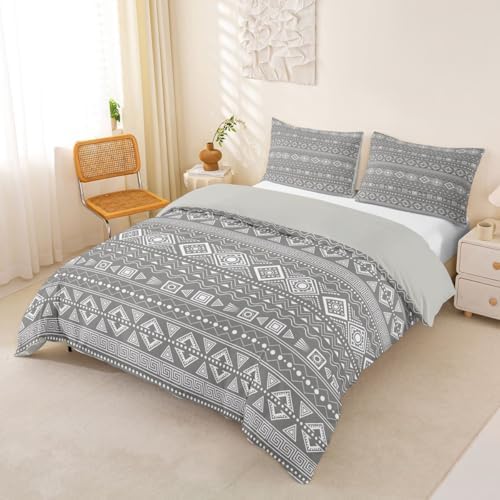 Feelyou Boho Duvet Cover Full Size Bohemian Aztec Comforter Cover for