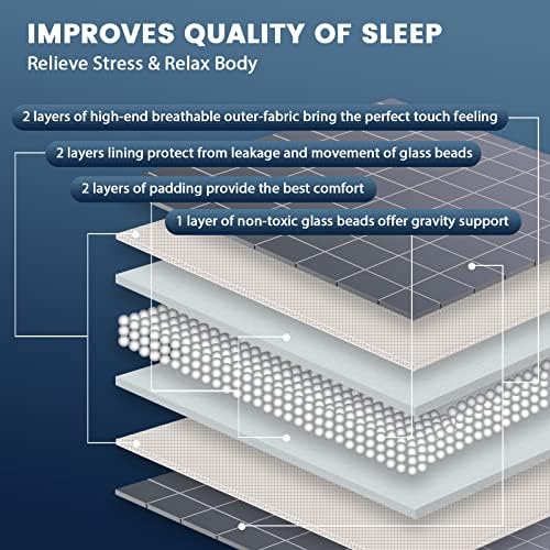 Weighted Blanket for Adults (15lbs, 48"x72", Full, Grey) Heavy Blanket