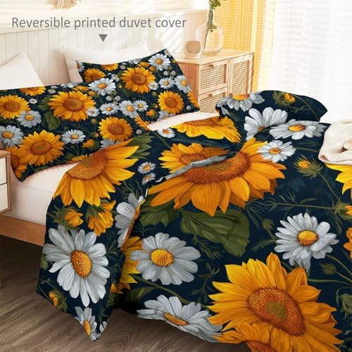 Duvet Cover Yellow - Washed Ultra Soft Breathable Microfiber, King