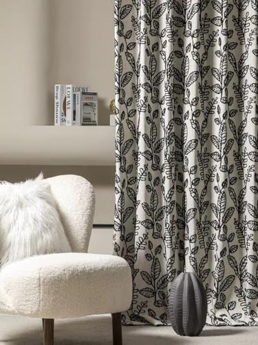 White Cream Linen Textured Curtains 96 inches Long for Living Room 1
