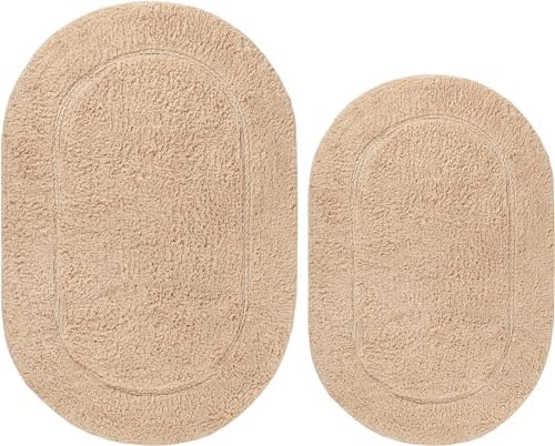 Superior Non-Slip 2 Piece Bath Rug Set, Ultra Plush, Soft and