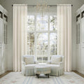 Natural Extra Long Linen Curtains 192 Inches Long for Living Room High