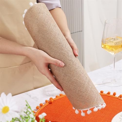 Lifup 15 Inch Round Placemats Set of 8 Woven Placemats Washable