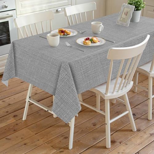 Grey Burlap Texture Tablecloth Rectangle Table Cloth 60x120