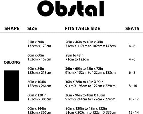 Obstal 210GSM Rectangle Table Cloth, Ivory, 60 x 102 Inch