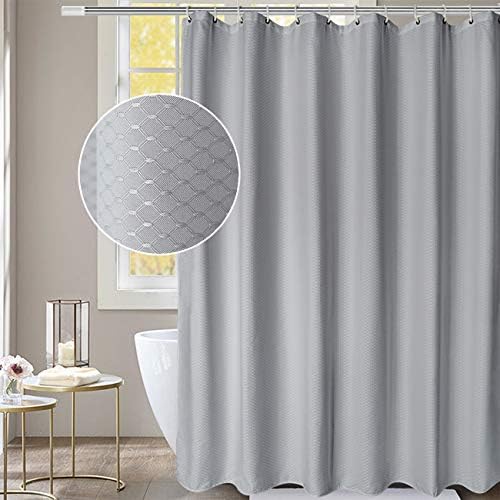 AooHome Waffle Weave Fabric Shower Curtain for Bathroom, 72"x78" Extra