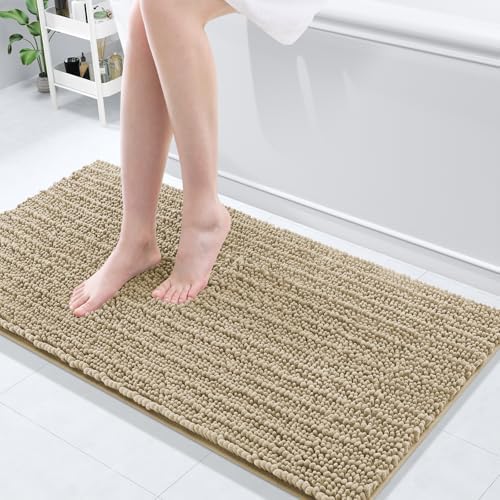 Arotive Luxury Chenille Bathroom Set, Bath Rug (47" x 20") and