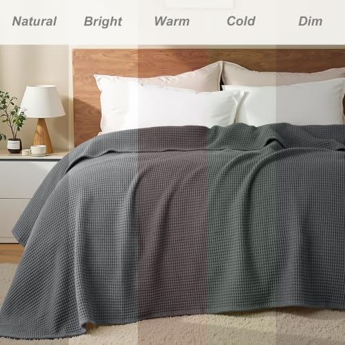 Exclusivo Mezcla 100% Cotton Waffle Blanket King Size for Bed