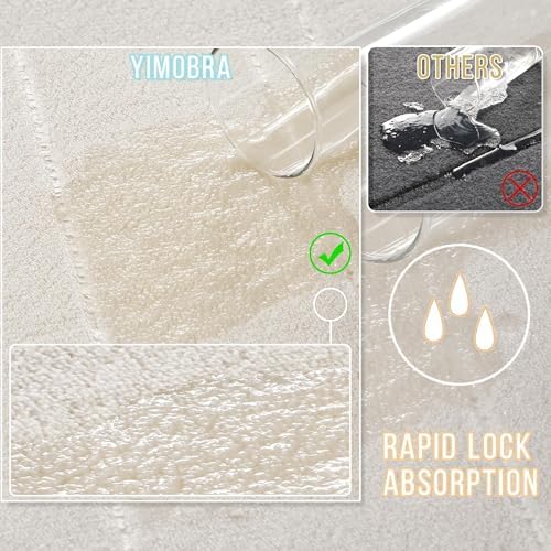 Yimobra Memory Foam Bath Mat Set 3 Pieces- Super Soft Absorbent Quick