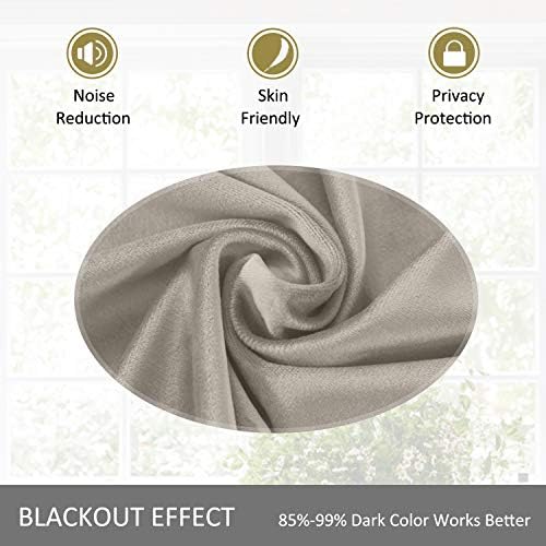 cololeaf Blackout Curtains Extra Wide Panels 120" W x 84" L Velvet