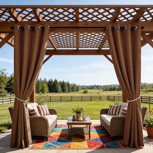SpaceDresser Outdoor Curtains for Patio Waterproof, 2 Panels