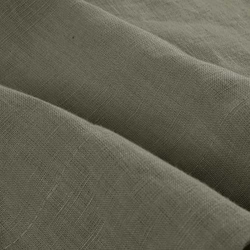 ChadMade Belgian Flax Linen Curtain 52x108 Inch Pinch Pleat Drape Pure