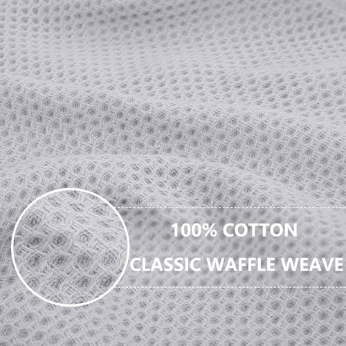 Homaxy 100% Cotton Waffle Weave Kitchen Dish Cloths, 7-Pack, Light