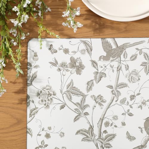 Laura Ashley Cork Placemats, 16 x 12-inch, Set of 4, Summer Palace