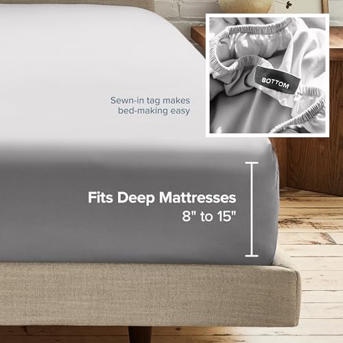 Bare Home 5-Pack Fitted Bottom Ultra-Soft Sheets King - Premium 1800