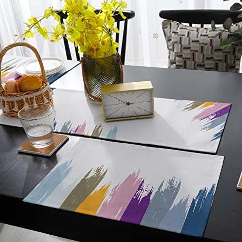 Abstract Minimalistic Table Mats Set of 4 With Table Runner 90 Inches