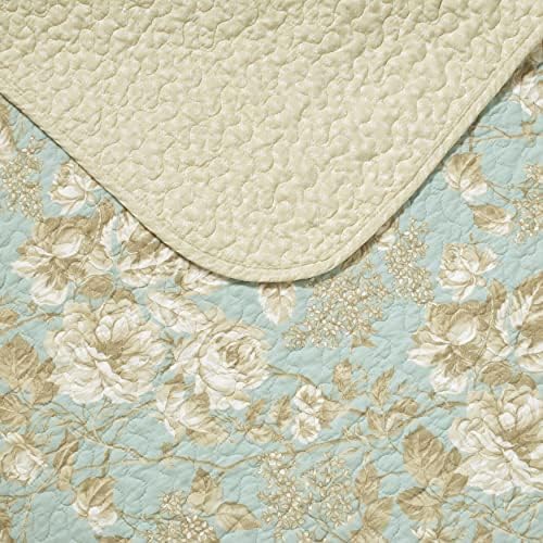 Laura Ashley Home - Twin Quilt Set, Cotton Reversible Bedding with