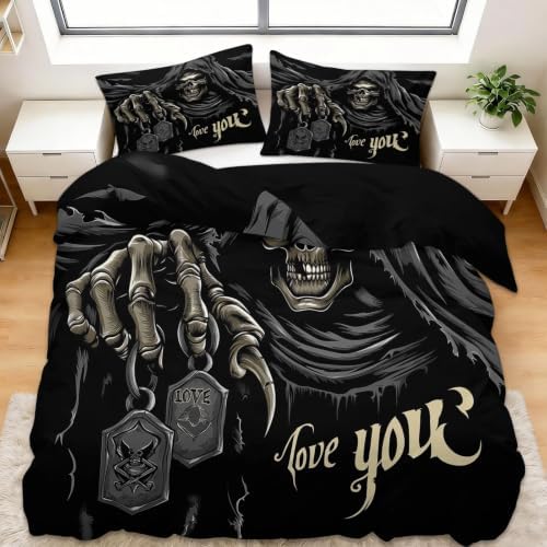 King Duvet Cover Set Grey, Duvet Cover Set Microfiber, Zipper Closure