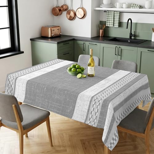 Vintage Rustic Gray Stripe Texture Rectangle Tablecloth 60x120